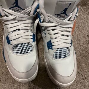 Jordan 4 Military blue and Grey